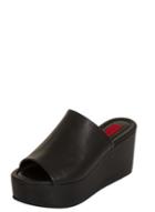 Dorothy Perkins *london Rebel Black Mule Wedge Sandal