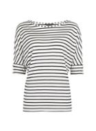 Dorothy Perkins Ivory Stripe Print Button Detail Top
