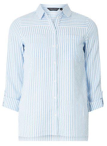 Dorothy Perkins Blue Textured Stripe Shirt