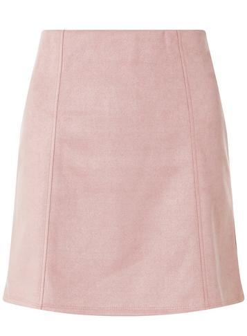 Dorothy Perkins Pink Suede Panel Mini Skirt
