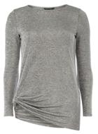 Dorothy Perkins Silver Shimmer Twist Top