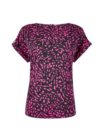 Dorothy Perkins Multi Colour Animal Print Button T-shirt