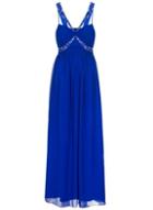 Dorothy Perkins *quiz Blue Chiffon Embellished Maxi Dress