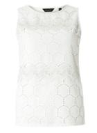 Dorothy Perkins Ivory Broderie Lace Shell Top