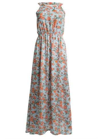 *tenki Blue Floral Print Maxi Dress
