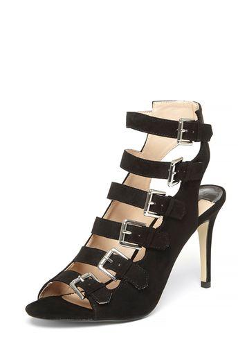 Dorothy Perkins Black 'sassy' Multi Buckle Sandals