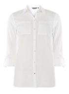 Dorothy Perkins *tall White Slub Shirt