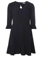 Dorothy Perkins Indigo Ruffle Back Fit And Flare Dress