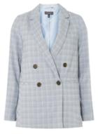 Dorothy Perkins Blue Summer Checked Suit Jacket