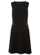 Dorothy Perkins Black Button Fit And Flare Dress