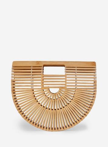*southbeach Nude Half Moon Clutch Bag