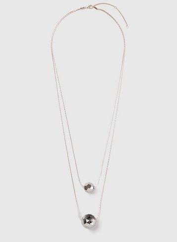 Dorothy Perkins Rose Gold Row Beaded Necklace