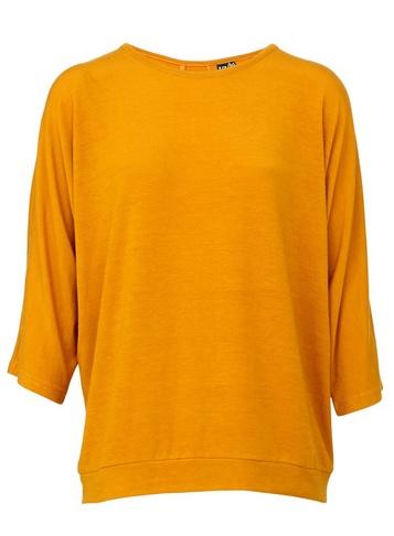 *izabel London Mustard Button Detail Top