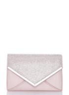 Dorothy Perkins *quiz Pink Satin Diamante Clutch Bag