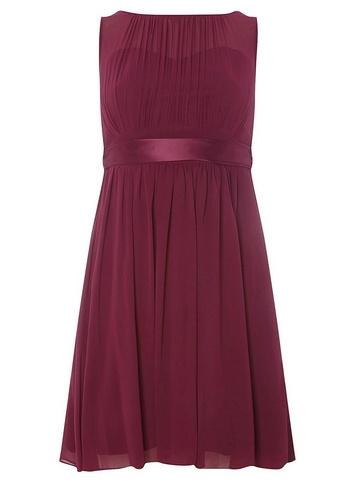 Dorothy Perkins *showcase Petite Mulberry 'beth' Midi Dress