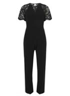 Dorothy Perkins Black Lace Mix Jumpsuit