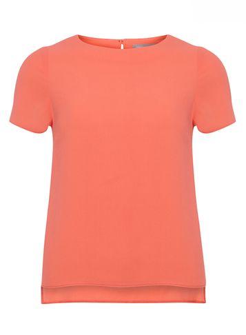 Dorothy Perkins Petite Coral Side Zip T-shirt