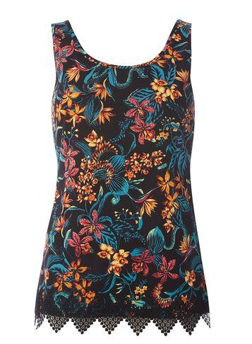 Dorothy Perkins Black Zig Zag Trim Vest