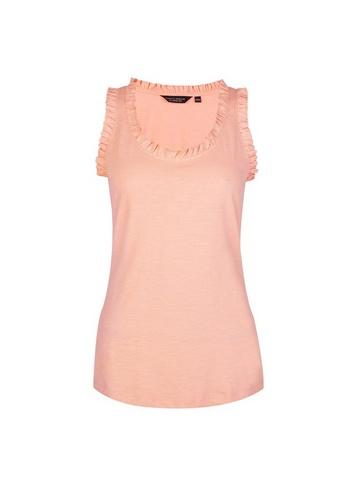 Dorothy Perkins Coral Ruffle Shoulder Vest