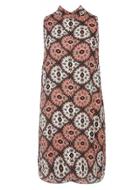 Dorothy Perkins Coral Printed Roll Neck Shift
