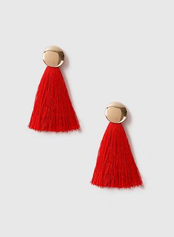 Dorothy Perkins Button Tassel Earrings