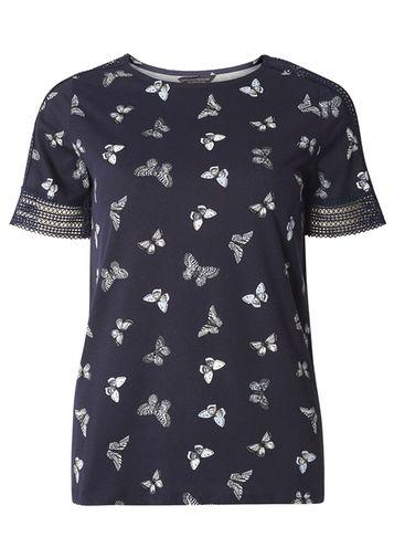 Dorothy Perkins Navy Butterfly Lace Tee