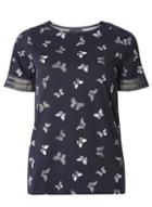 Dorothy Perkins Navy Butterfly Lace Tee