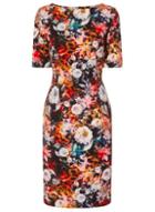 Dorothy Perkins *paper Dolls Leopard Floral Wiggle Bodycon Dress