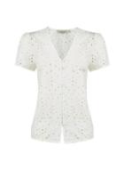 Dorothy Perkins Petite Ivory Broderie Top