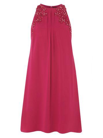 Dorothy Perkins *showcase Raspberry Lily Trapeze Shift Dress