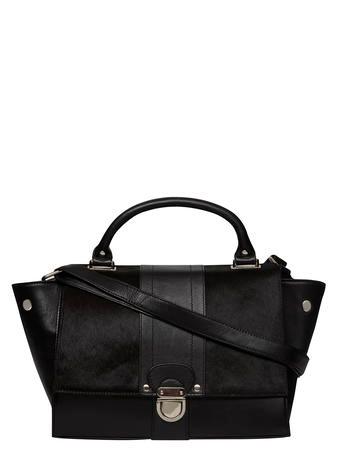 Dorothy Perkins Black 'selena' Leather Satchel