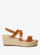 Dorothy Perkins Tan 'reese' Cross Over Wedge Sandals