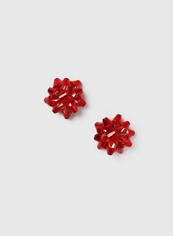 Dorothy Perkins Red Christmas Bow Earrings