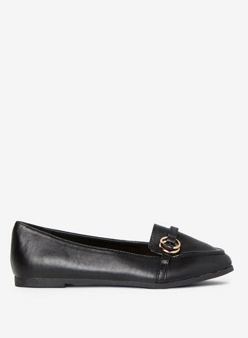 Dorothy Perkins Wide Fit Black 'light' Loafers