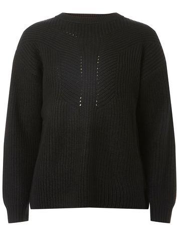 Dorothy Perkins Black Lace Up Back Jumper
