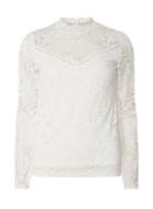 Dorothy Perkins *vila White Lace High Neck Top