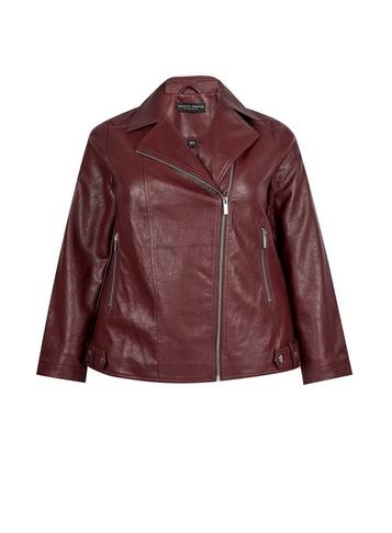 Dorothy Perkins *dp Curve Burgundy Pu Biker Jacket
