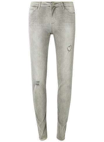 Dorothy Perkins *tall Grey Rip 'darcy' Ankle Grazer Jeans