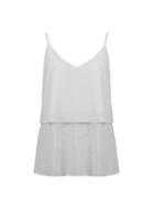 *vila White Tiered Textured Camisole Top