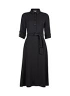 Dorothy Perkins Petite Black Belted Shirt Dress