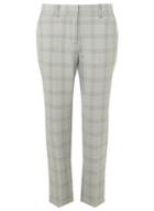 Dorothy Perkins Multi Colour Checked Tailored Fit Ankle Grazer Trousers