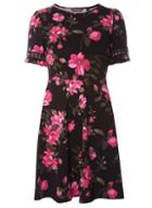 Dorothy Perkins Pink Floral Print Lace Trim Dress
