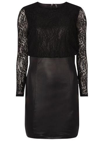 Dorothy Perkins *only Black Faux Leather Dress