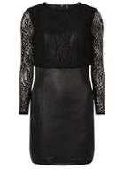 Dorothy Perkins *only Black Faux Leather Dress