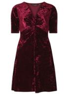 Dorothy Perkins Berry Velvet Fit And Flare Dress