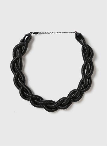 Dorothy Perkins Black Twist Fabric Necklace