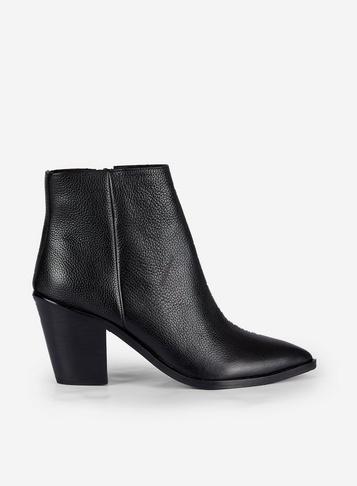 Dorothy Perkins Black 'ocean' Leather Ankle Boots