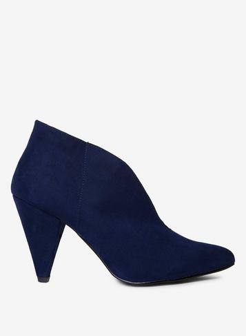 Dorothy Perkins Navy Admire V Cut Ankle Boots