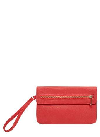 Dorothy Perkins Red Foldover Wristlet Bag