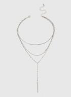 Dorothy Perkins Silver Mix Chain Multirow Choker Necklace